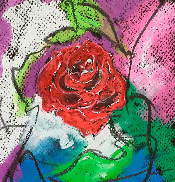 Cuadro Rosa Roja